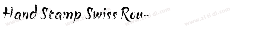 Hand Stamp Swiss Rou字体转换